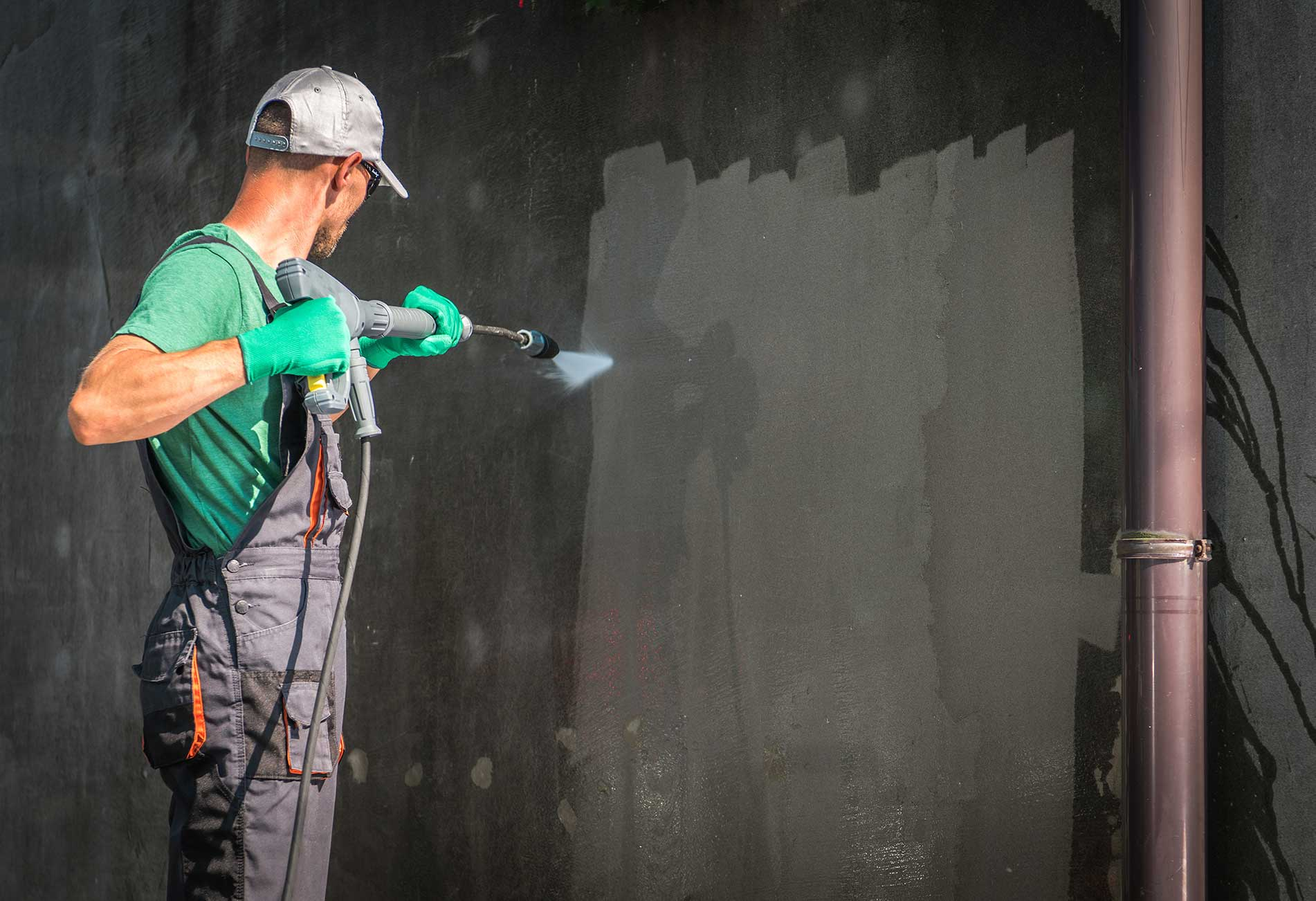 Pressure washing result